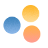 Blue, yellow, and orange dots grouped together, indicating a lab.