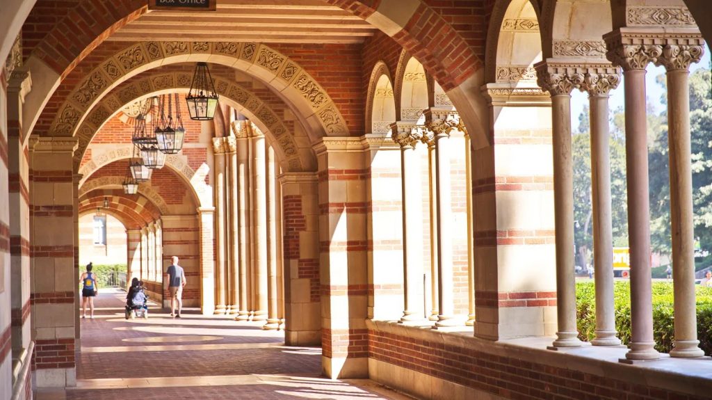 A person in a wheelchair travels through the corridor of Royce Hall at UCLA. â€œI think Disability Studies introduces all of us to challenging the ableism that's inherent in the world that we inhabit,â€ says Victoria Marks, professor of choreography and chair of UCLAâ€™s Disability Studies major. Photo by Shutterstock.