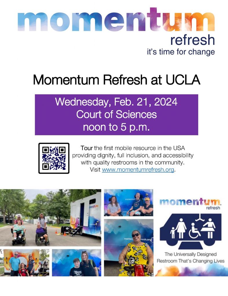 Flier for Momentum Refresh vehicle at UCLA on February 21, 2024.