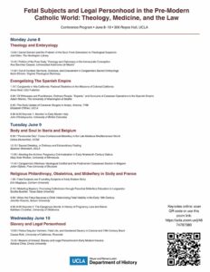 List of presentations for the conference.