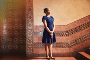 Image of Angela Deaver Campbell in Powell Library.
